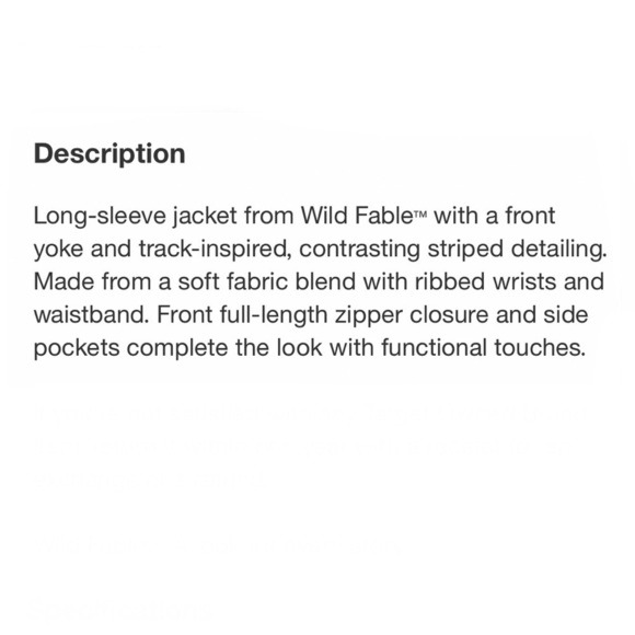 Women's Track Zip-Up Jacket - Wild Fable Baby Blue/White Size XL - Picture 4 of 9